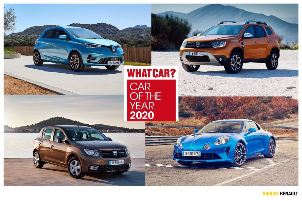 trofei-what-car-2020-renault-zoe-alpine-a110-dacia-duster-sandero