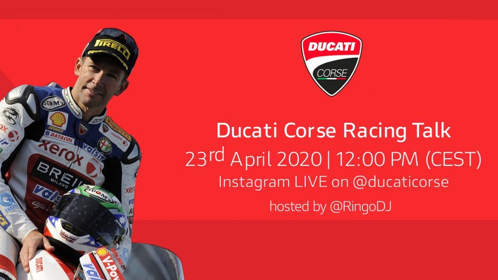 troy-bayliss-ducati-corse-racing-talk-alle-12-00-diretta-live-instagram