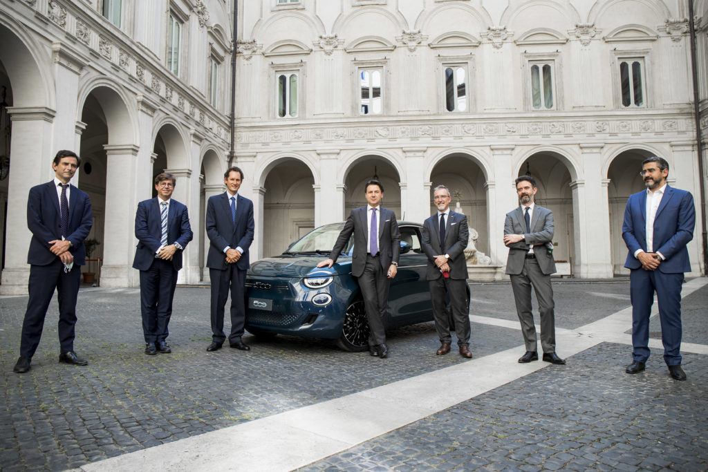 nuova-fiat-500-elettrica-quirinale-palazzo-chigi-giuseppe-conte