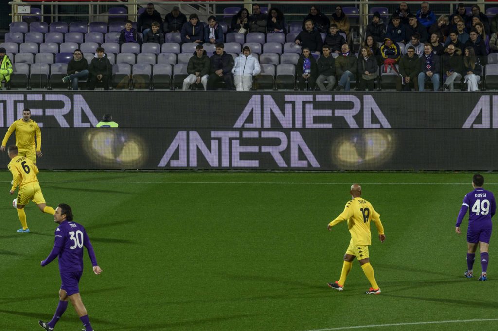 Antera Giuseppe Rossi in occasione del Pepito Day fiorentina Sébastien Frey, Luca Toni, Gabriel Omar Batistuta, Juan Manuel Vargas 